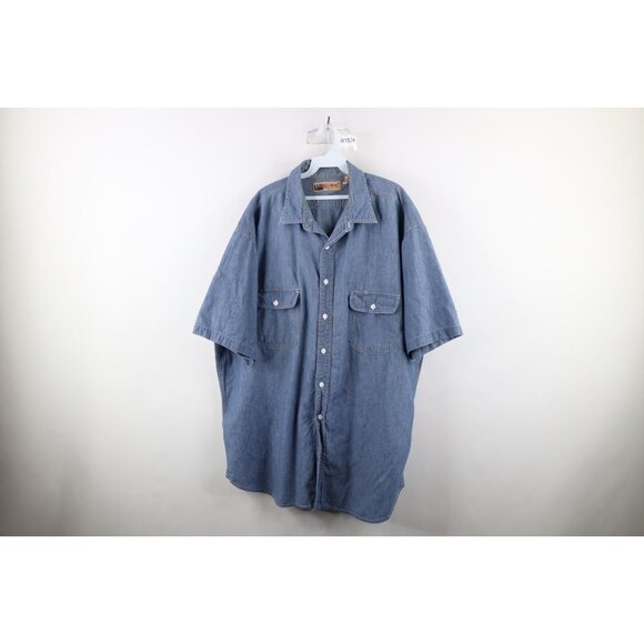 ’80s BIGMAC SHORT SLEEVE CHAMBRAY SHIRT 80s Big Mac Short Sleeve Chambray Shirt